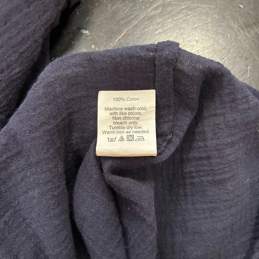 J.Crew navy crepe tunic women’s size M